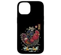Funny Vintage Raccoon Rooster Chicken Japanese Ukiyo-e Art Case for iPhone 14
