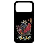 Funny Vintage Raccoon Rooster Chicken Japanese Ukiyo-e Art Case for iPhone 17 Pro Max