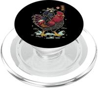 Funny Vintage Raccoon Rooster Chicken Japanese Ukiyo-e Art PopSockets PopGrip for MagSafe