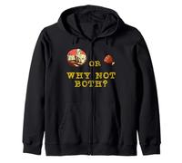 Funny Vintage Retro "Ham Or Ham Why Not Both?" Zip Hoodie