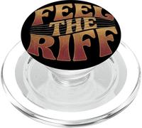 Funny Vintage Rock Heavy Metal Guitar Drums Music Gift Riff PopSockets PopGrip for MagSafe