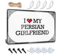 Funny Vintage Signs I Love My Persian Girlfriend Tin Sign Metal Sign Decor Vintage Bar Metal Tin Sign(20X30CM)