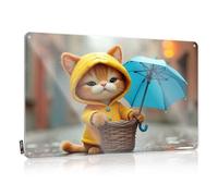 Funny Vintage Signs Work Office Decor Vintage Style | Rainy Day Adventure With A Cute Cat Quality Essentials Home Decor(30X40CM)