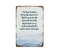 Funny Vintage Tin Sign Decor One Thing I Ask from The Lord Print for Home Kitchen Wall Bar Coffee Shop Decor Gift for Women Men Girls Boys 8"x12"