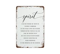 Funny Vintage Wall Decor Sign Spirit Lead Me Where My Trust is Without Borders Inspirational Decor for Room Cafe Office Bar Restaurant 8x12 Inch