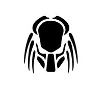 Funny Vinyl Car Sticker Predator Хищник Waterproof Car Decal Stickers On Bumper Rear Window Laptop(CS10057 Black)