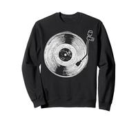 Funny Vinyl Record Player Retro Turntable Analog Music Lover Sweatshirt