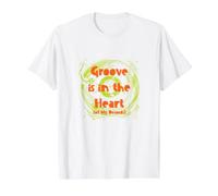 Funny Vinyl Record Pun Groove is in the Heart Value Graphic T-Shirt, Men, White, S