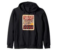 Funny Vinyl Records Collector Retro Music Lover Vinyl Addict Zip Hoodie