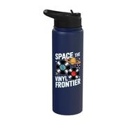 Funny Vinyl Records Retro Space Pun Astronomy Astronauts Stainless Steel Insulated Water Bottle