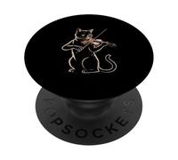 Funny Violin Cat Musician For Orchestra Lovers PopSockets Adhesive PopGrip