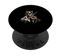 Funny Violin Cat Musician For Orchestra Lovers PopSockets Adhesive PopGrip