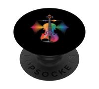 Funny Violin Rainbow Soundwave Music Spectrum PopSockets Adhesive PopGrip