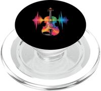 Funny Violin Rainbow Soundwave Music Spectrum PopSockets PopGrip for MagSafe