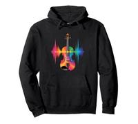 Funny Violin Rainbow Soundwave Music Spectrum Pullover Hoodie