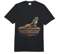 Funny Viral Monkey Meme Monkey Punch Off to Be Brave Comfort Colors Adult Heavyweight T-Shirt