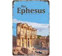 Funny Visit Ephesus Signs Wall Decor Vintage Metal Tin Sign Art Poster Fun Man Cave Kitchen Cafe Office Street Bathroom Sign Wall Decoration Gift 8x12 Inch