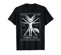 Funny Vitruvian Fennec Fox Wildlife Biology Graphic Value Graphic T-Shirt