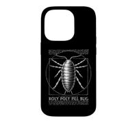 Funny Vitruvian Roly Poly Pill Bug Isopod Biology Graphic Case for iPhone 14 Pro