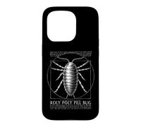 Funny Vitruvian Roly Poly Pill Bug Isopod Biology Graphic Case for iPhone 15 Pro