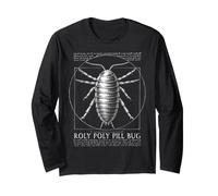 Funny Vitruvian Roly Poly Pill Bug Isopod Biology Graphic Long Sleeve T-Shirt