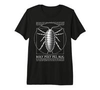 Funny Vitruvian Roly Poly Pill Bug Isopod Biology Graphic Premium T-Shirt