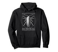 Funny Vitruvian Roly Poly Pill Bug Isopod Biology Graphic Pullover Hoodie