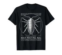 Funny Vitruvian Roly Poly Pill Bug Isopod Biology Graphic T-Shirt