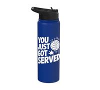 Funny Volleyball Player - You Just Got Served Stainless Steel Insulated Water Bottle