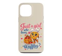 Funny Waffle Just a Gril Who Loves Waffles Breakfast Foodie Case for iPhone 13 Pro Max