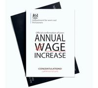 Funny Wage Increase Birthday Card Joke Card Annual Wage Increase Congratulations Card Department For Worn Out Pensioners Novelty Card AP10