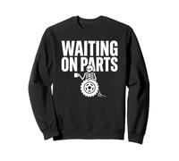 Funny Waiting On Parts Mechanic Skeleton Auto Repair Sweatshirt