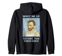 Funny Wake Me Up Before You Go Van Gogh Sleepy Genius Master Zip Hoodie