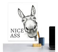 Funny Wall Art,Abstract Pictures Home Decor - Nice Ass Animal Bathroom Wall Art Canvas - for Restroom Dining Room Entryway Over Bed Housewarming Birthday