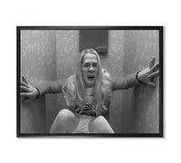 Funny Wall Art Bathroom Decor Black and White Comedy Movie Posters,White Chicks Prints for Wall Decor Funny Modern Artwork for Living Room Bedroom Home Decoration,Framed,12x16in