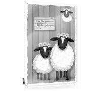 Funny Wall Art Soft Area Waterproof Artwork, Amazing Retro Print For Cafe Pub Mancave | Man Cave Decorations Pre-drilled Custom Live Like Someone Left The Gate Open: A Sheep's Tale(30X40CM)
