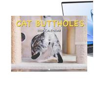 Funny Wall Calendar | Monthly Hilarious Butt Hole Art Planner,2026 Cat Balls Calendar | for Kids Women Adults Kitten Lover Wall Daily Time Tracking