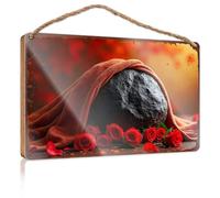Funny Wall Decor Signs A Warm Blanket Of Roses: A Cozy Cosmic Scene Wooded Sign Funny Home Sign Bathroom Wall Art(23X35CM)