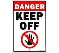 Funny Wall Decor Tin Sign Vintage Metal Sign Danger Keep Off Sign Sign Plates Printed 8x6inch