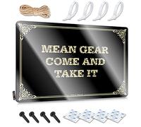 Funny Wall Signs Back Yard Decorations Wall Decor | Mean Gear Come And Take It Nice For Basement Bar Home(30X40CM)