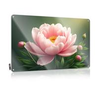 Funny Wall Signs Romantic Pink Peony Blossoms Tin Sign Sign Decor Metal Tin Sign Wall Decor(30X40CM)