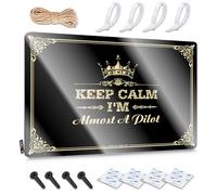 Funny Wall Signs Unique Vintage Style | Keep Calm I'm Almost A Pilot Weathered Soft Bath Home Decor(30X40CM)