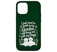Funny Want to Work In My Garden Hangout With My Dog Lover Case for iPhone 12/12 Pro