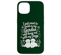 Funny Want to Work In My Garden Hangout With My Dog Lover Case for iPhone 13