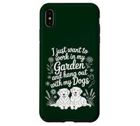 Funny Want to Work In My Garden Hangout With My Dog Lover Case for iPhone XS Max