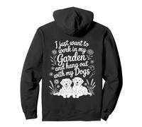 Funny Want to Work In My Garden Hangout With My Dog Lover Pullover Hoodie