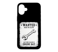 Funny Wanted Poster Saying Dead Alive 10mm Wrench Case for iPhone 16 Plus