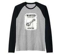 Funny Wanted Poster Saying Dead Alive 10mm Wrench Raglan Baseball Tee