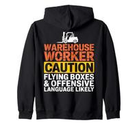 Funny Warehouse Worker Logistics Forklift Zip Hoodie