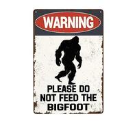 Funny Warning Bigfoot Wall Decor Please Do Not Feed The Bigfoot Vintage Tin Sign Retro Outdoor Poster Bigfoot Lovers Wall Art For Garden Yard Farm Gate Fence Outdoor Club House Signs 8x12in